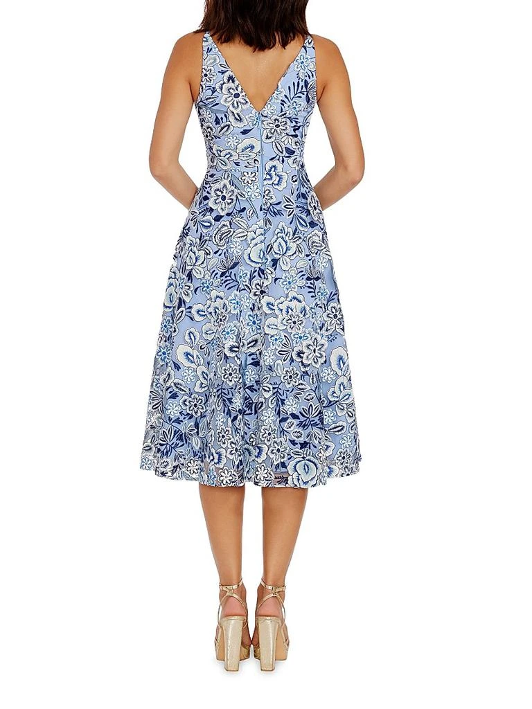 Dress The Population Elisa Floral Fit & Flare Midi-Dress 4