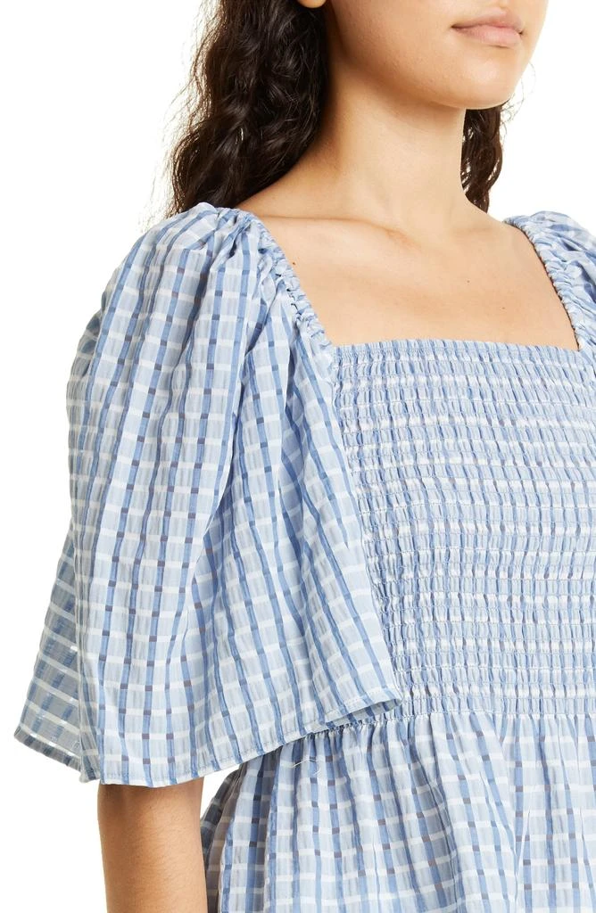 STELLA NOVA Penelope Smocked Cutout Blouse 4