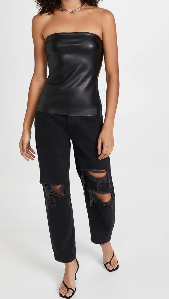 Susana Monaco Faux Leather Tube Top 4