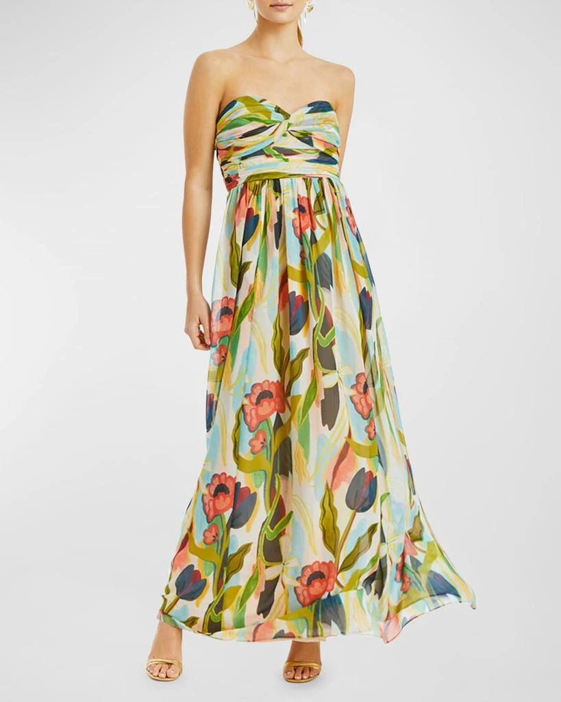Mestiza New York Soledad Strapless Floral-Print Gown 1