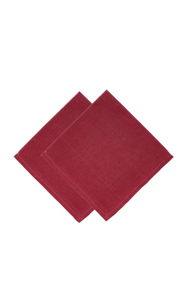 MoDA Moda Domus - Set-Of-Two Linen Napkins - Purple - Moda Operandi 1