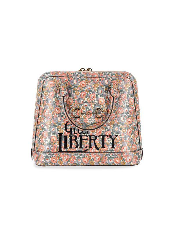 Gucci TWO-TONE CANVAS AND LEATHER GUCCI BLONDIE HANDBAG