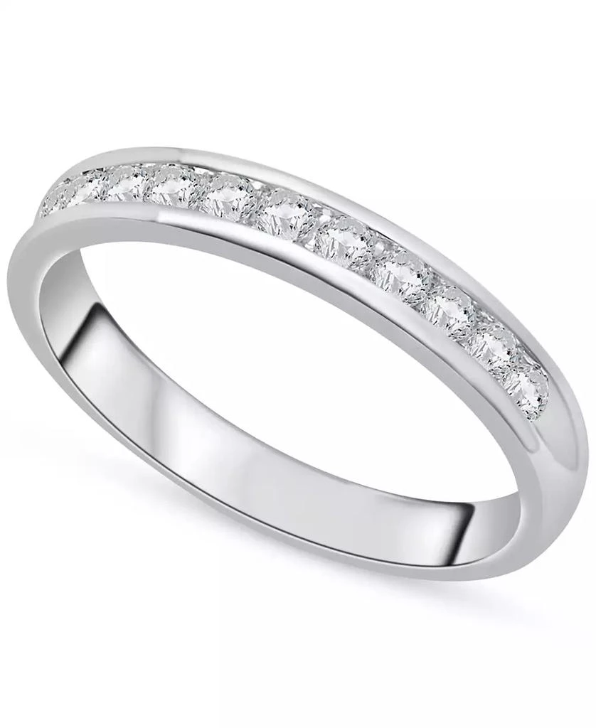 Macy's Diamond Channel-Set Wedding Band (1/4 ct. t.w.) in Platinum 1