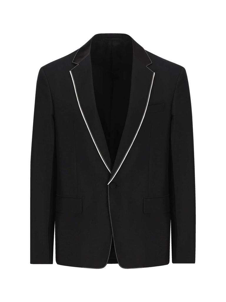 【プラダ・PRADA】Single-breasted Arquejacket trim Prada Single-Breasted Technical Gabardine Jacket | Saks