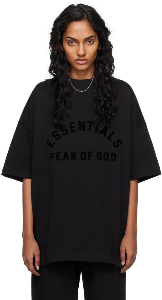 Fear of God ESSENTIALS Black Crewneck T-Shirt