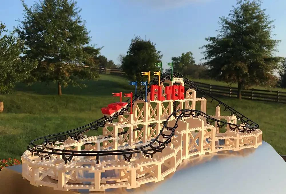MIEH CDX Blocks Brick Construction Flyer Roller Coaster Building Set 3
