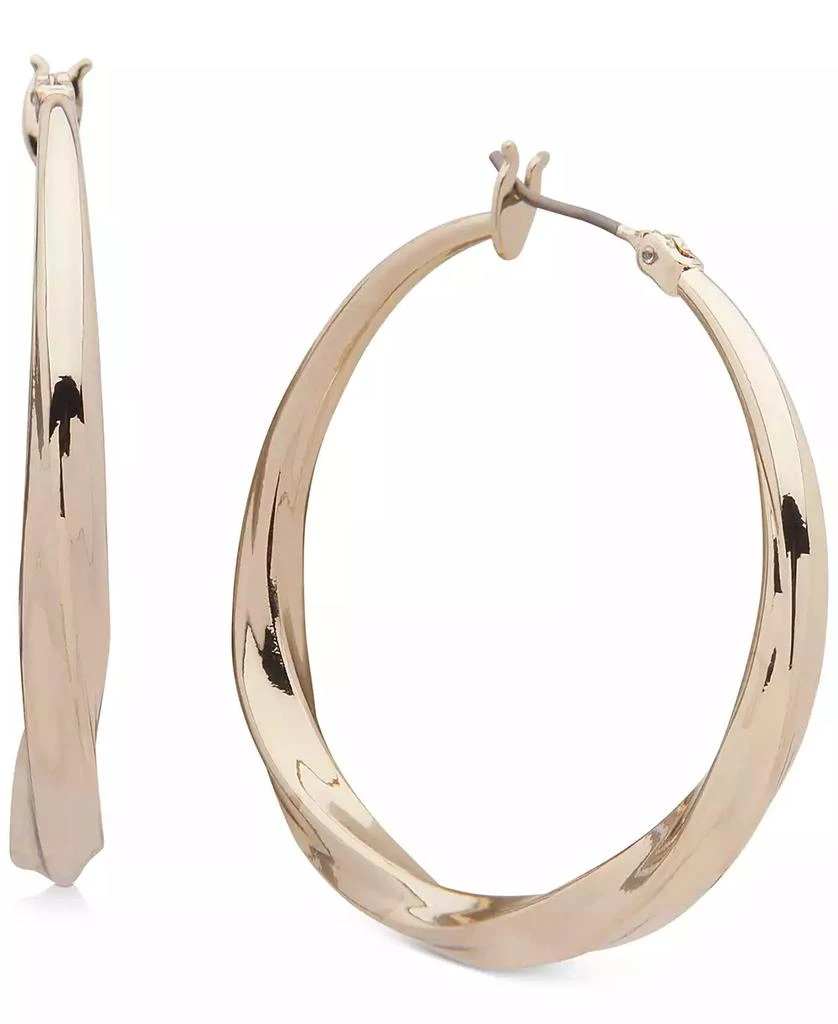 DKNY Medium Twist Hoop Earrings, 1.5" 1