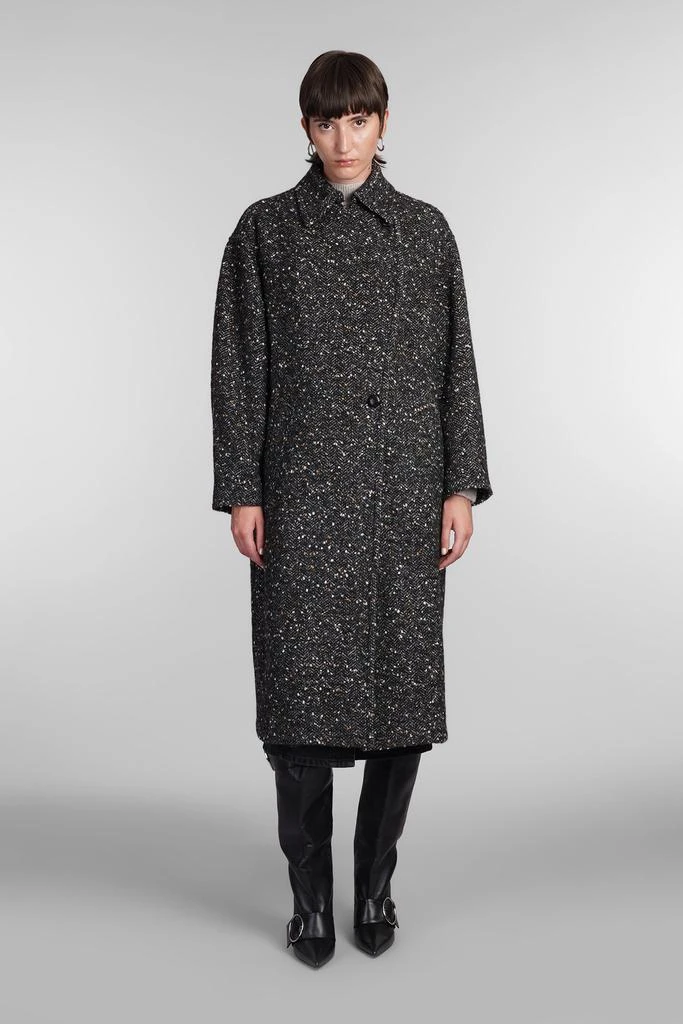Marant Étoile Horia Coat In Black Wool 1