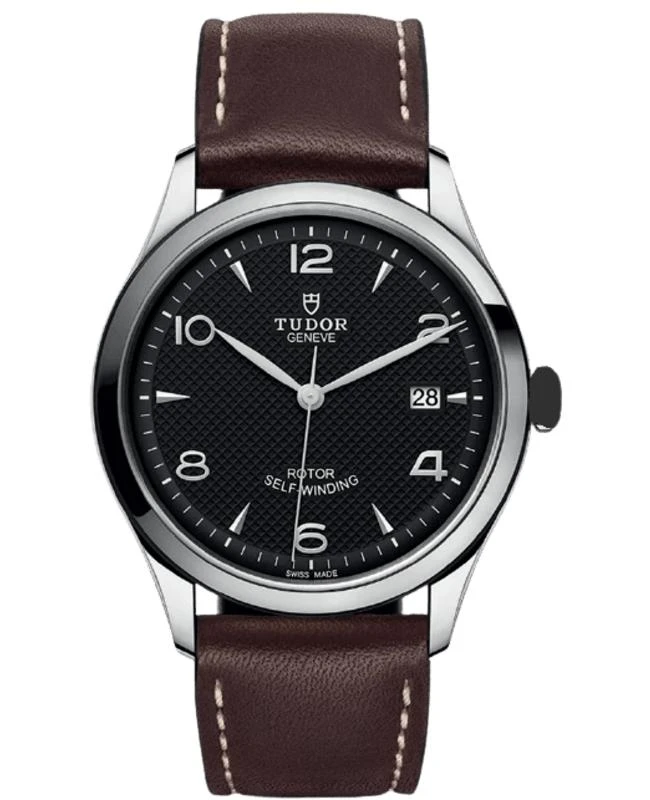 Tudor Tudor 1926 39mm Black Dial Leather Strap Men's Watch M91550-0008 1