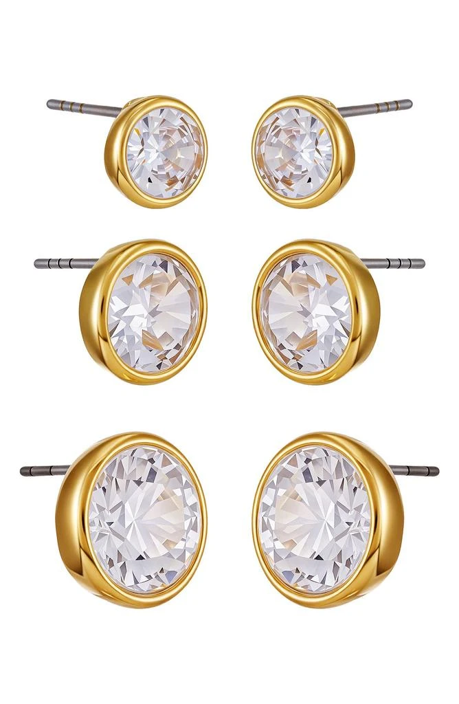 Vince Camuto Set of 3 Cubic Zirconia Stud Earrings 2