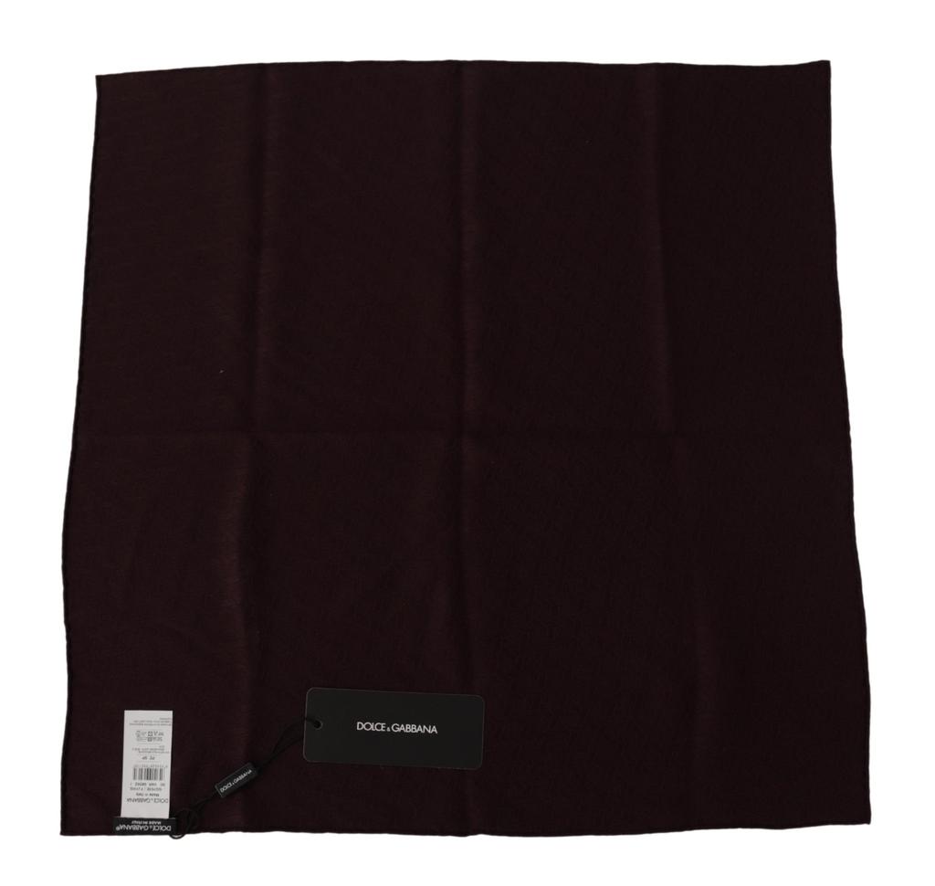 Dolce & Gabbana Dolce & Gabbana Brown Silk Blend Square Wrap Handkerchief Scarf