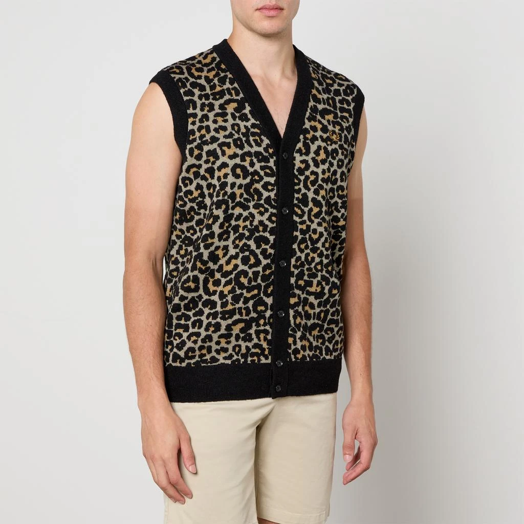 Fred Perry Fred Perry Leopard Cotton-Blend Jacquard Vest 1