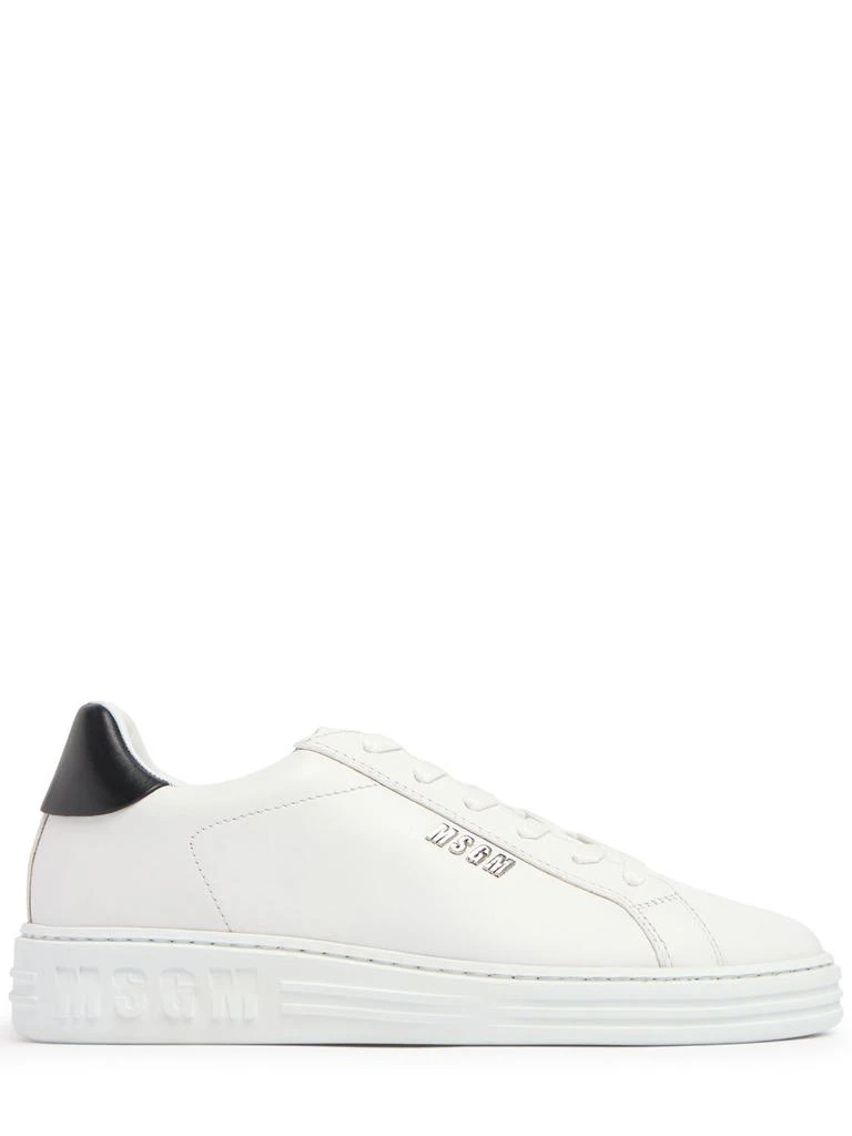 MSGM Iconic Cupsole Leather Low Top Sneakers 1