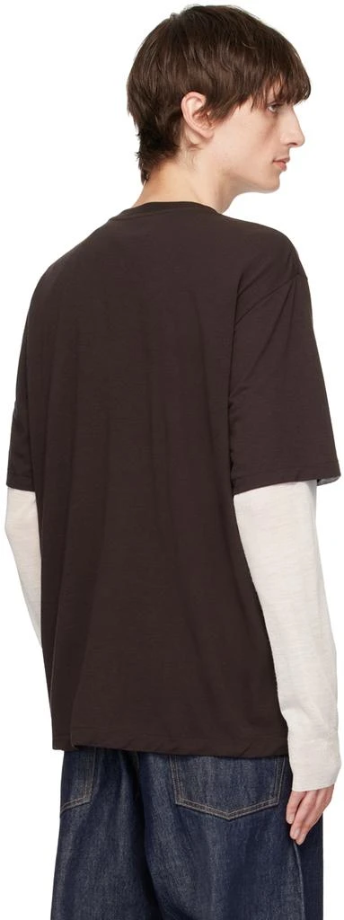 AURALEE Brown Super Soft T-Shirt 3