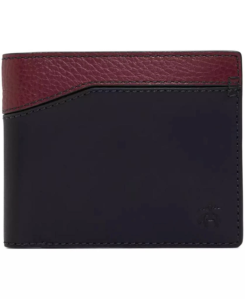 Brooks Brothers Men's Cayman Leather Wallet with Change Purse 1
