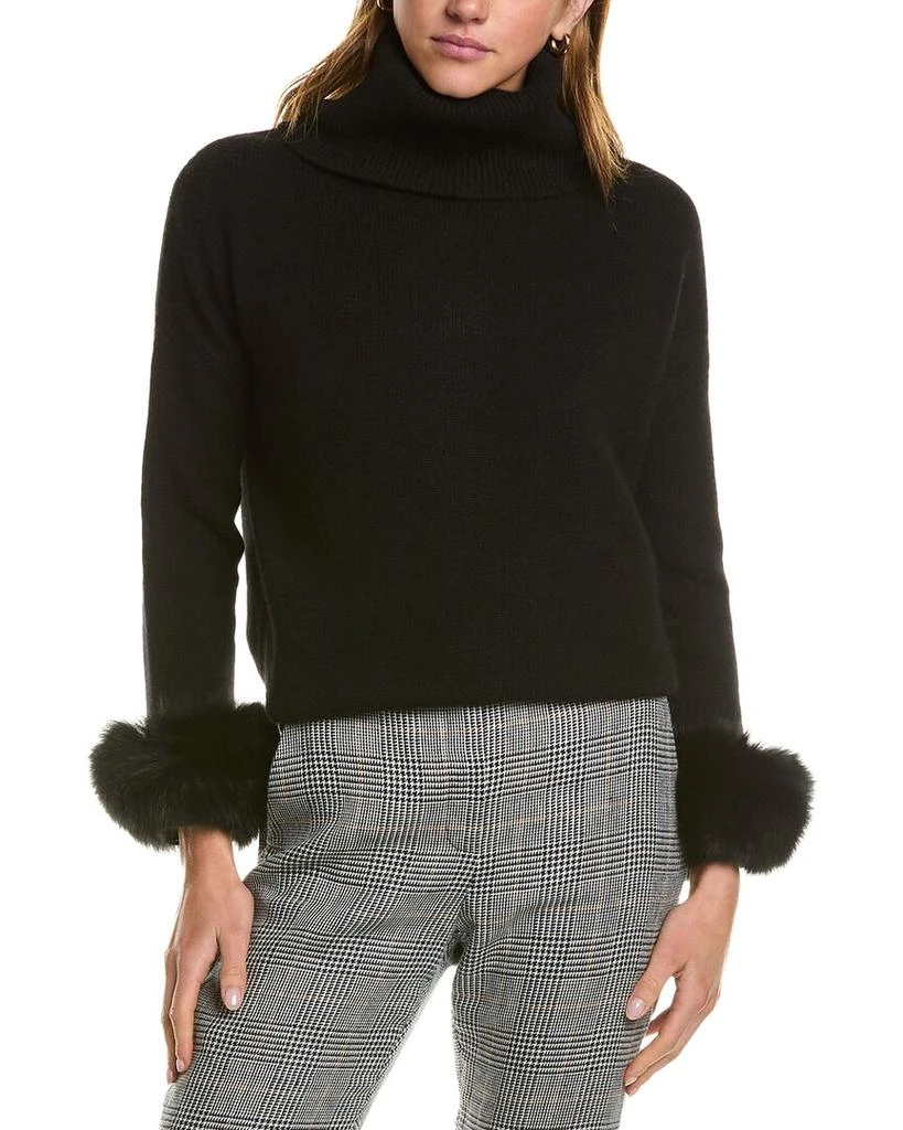 Hannah Rose Cashmere Turtleneck Sweater 1