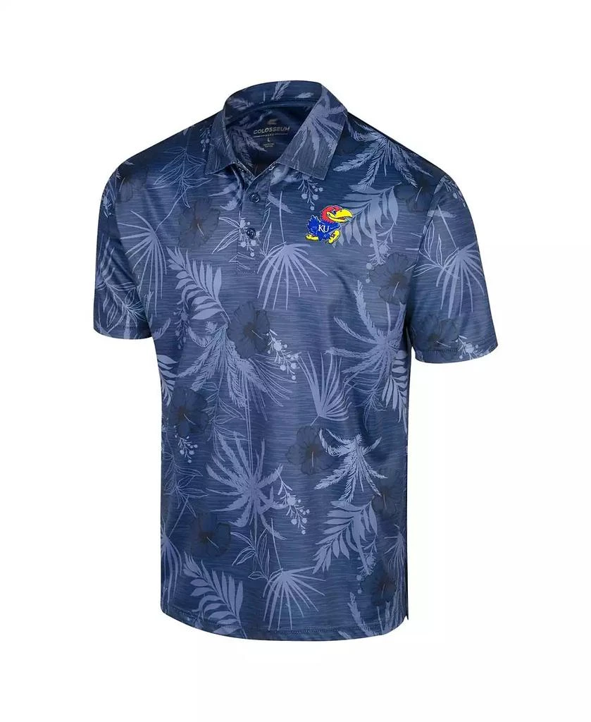 Colosseum Men's Royal Kansas Jayhawks Big Tall Palms Polo 2