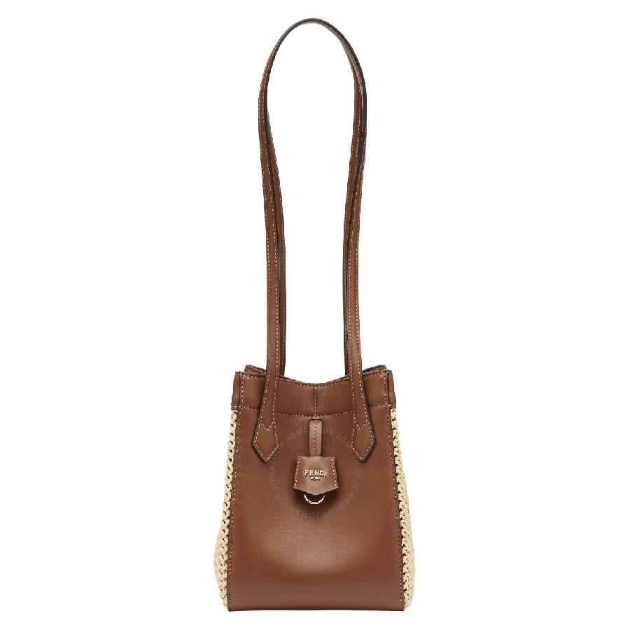 ☆FENDI☆ FENDI ORIGAMI Bucket Bag MINI BEIGE Fendi Origami Ff Jacquard Mini Bag | italist