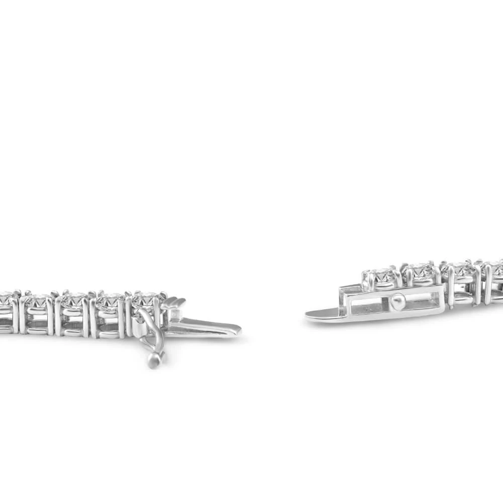 Pompeii3 Certified 5Ct 18" Diamond Tennis Necklace 14k White Gold Lab Grown 3