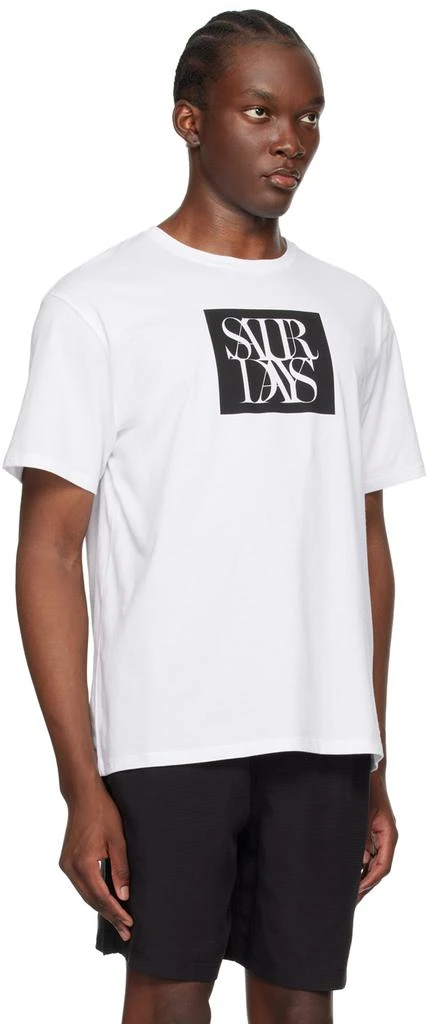 Saturdays NYC White Miller Block Standard T-Shirt 2