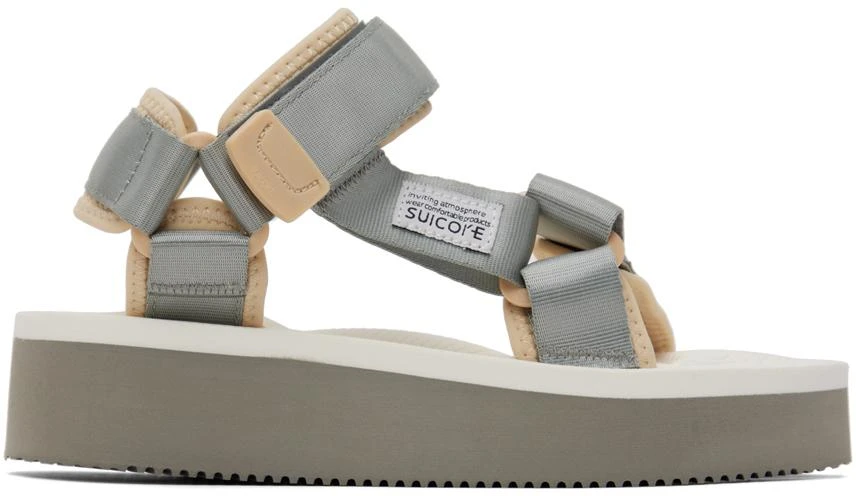 Suicoke Gray & White DEPA-2PO Sandals 1