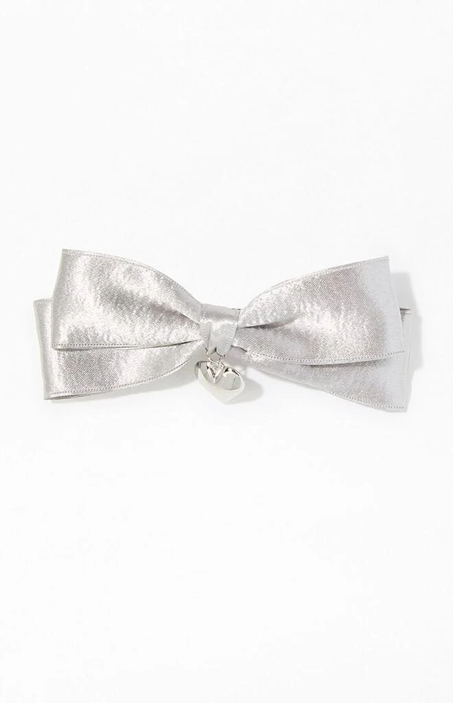 LA Hearts Heart Charm Double Bow Barrette 1