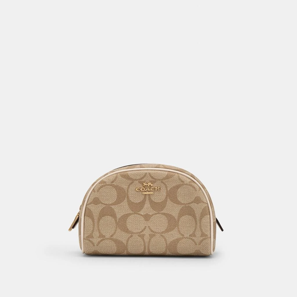 Coach Coach Outlet Dome Cosmetic Case In Signature Canvas 1