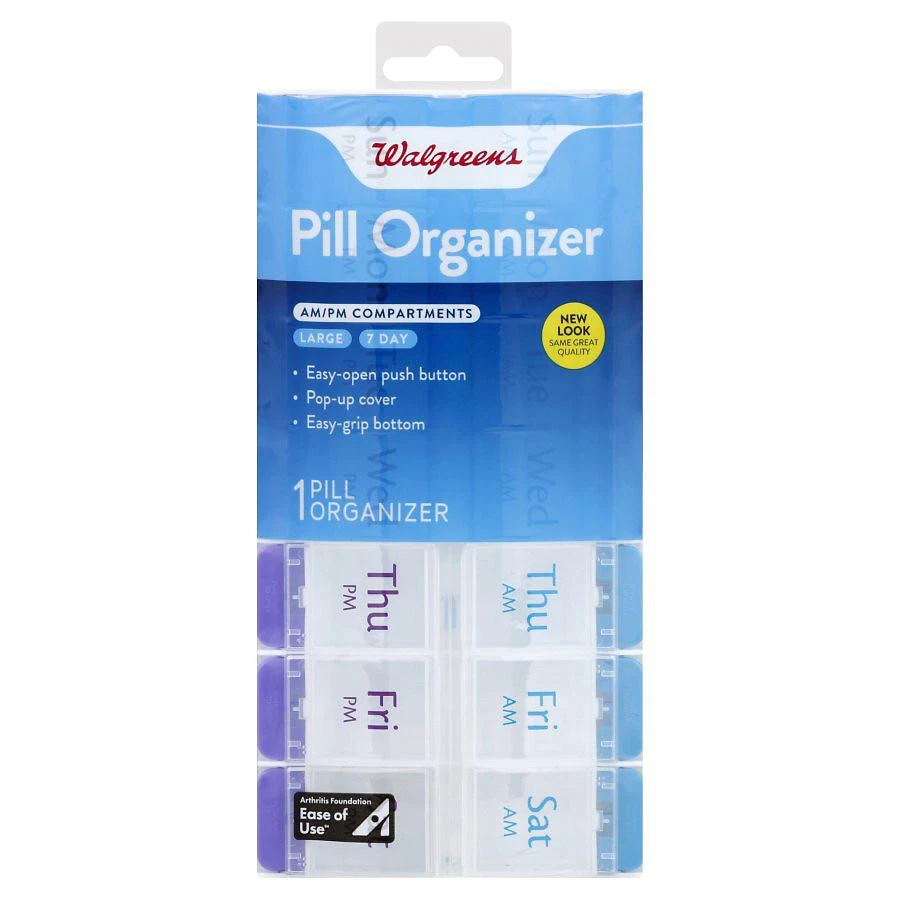 Walgreens Large 7 Day Pill Organizer AM/PM Large 1