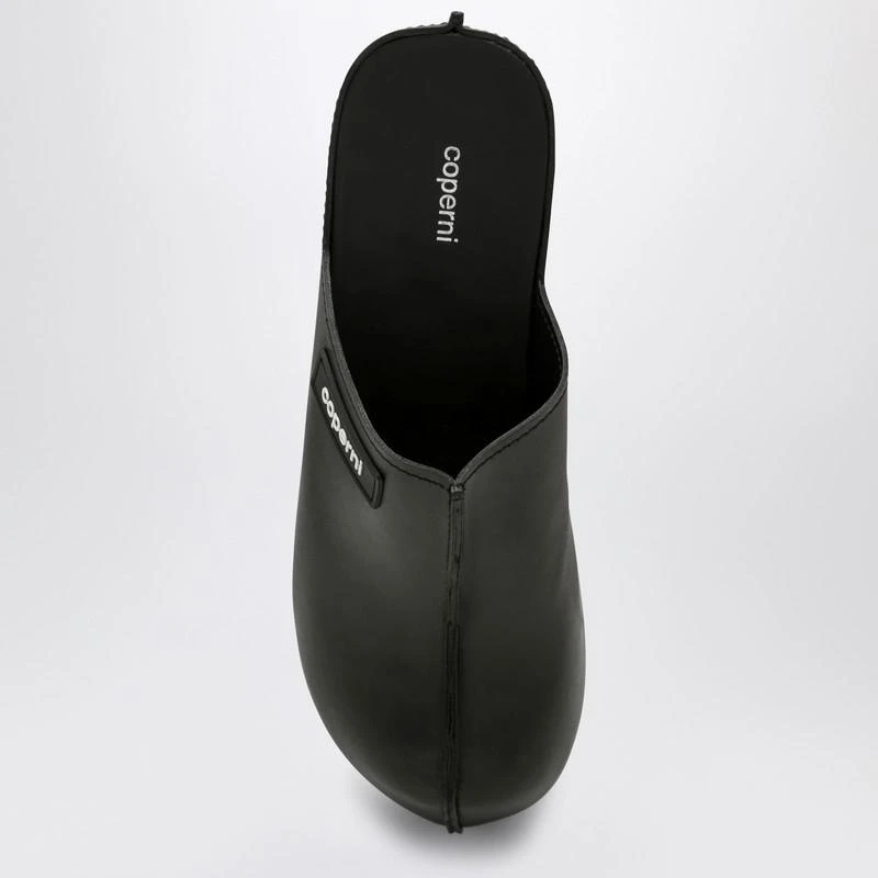 COPERNI Black leather clog wedge 4