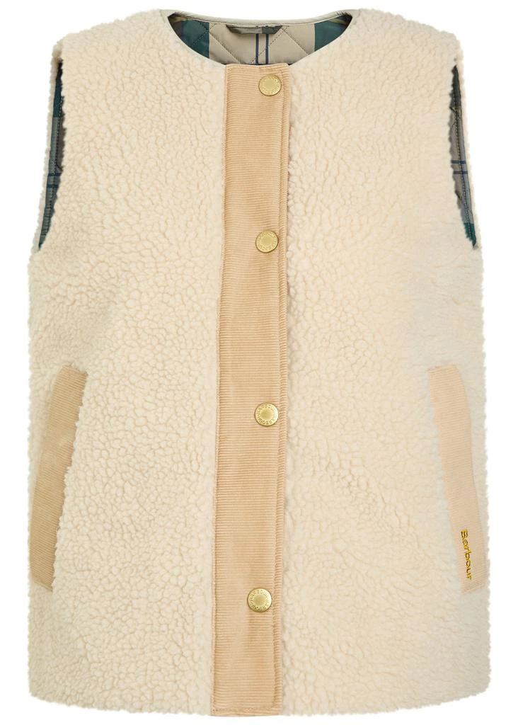 Barbour Dulsie corduroy-trim fleece gilet