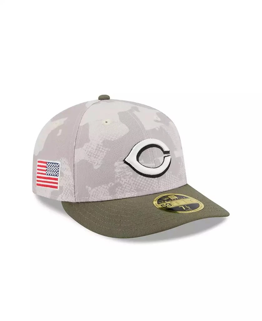 New Era Men's Light Beige/Olive Cincinnati Reds 2025 Armed Forces Day Low Profile 59FIFTY Fitted Hat 2