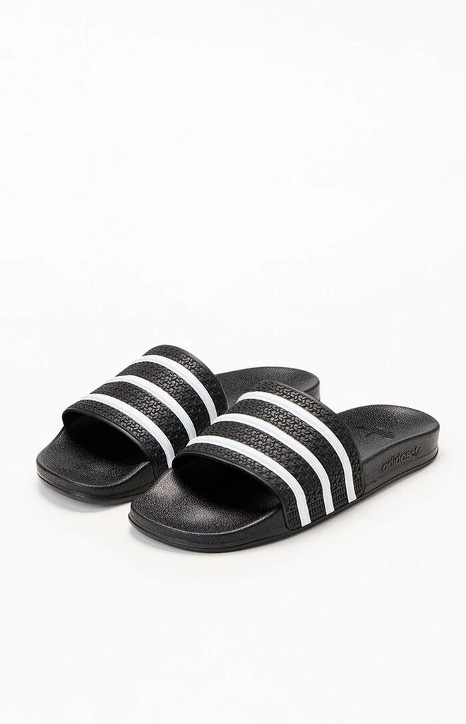 Adidas Black
White Adilette CF Slides 2