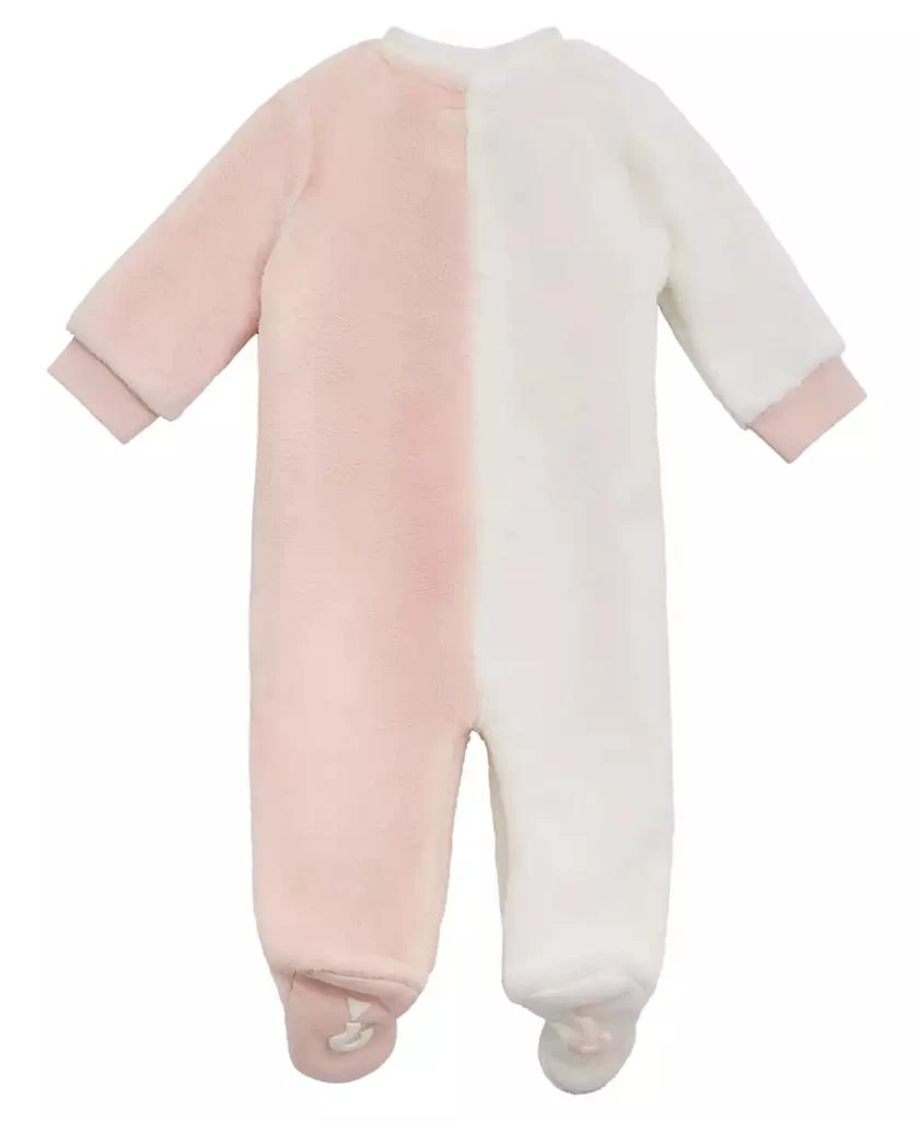 GUESS Baby Girl Plush Velour Footed Zip Coverall 3