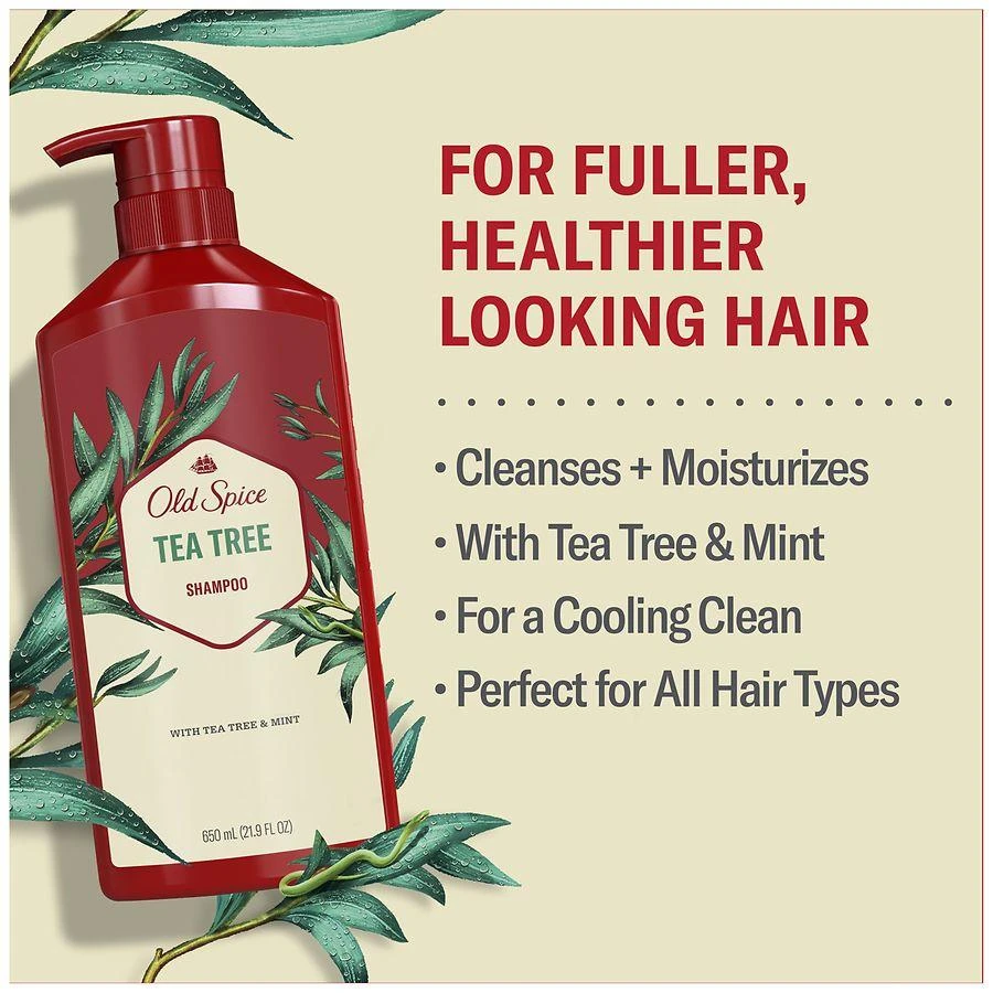 Old Spice Shampoo for Men, Cooling, Removes Built Up Dirt and Oil, Mint 3