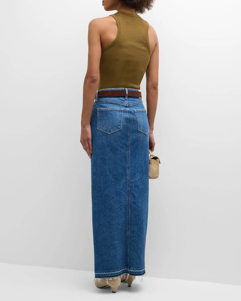 Paige Angela Denim Maxi Skirt 4