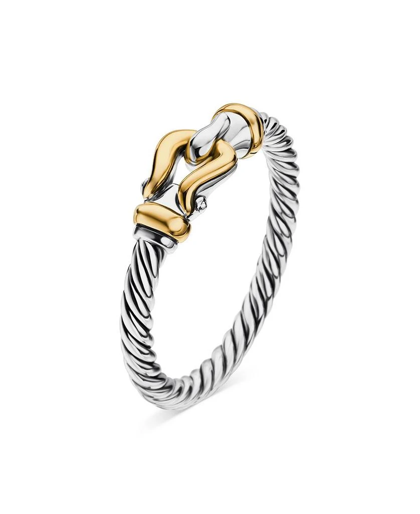 David Yurman Petite Buckle Ring with 18K Yellow Gold 3