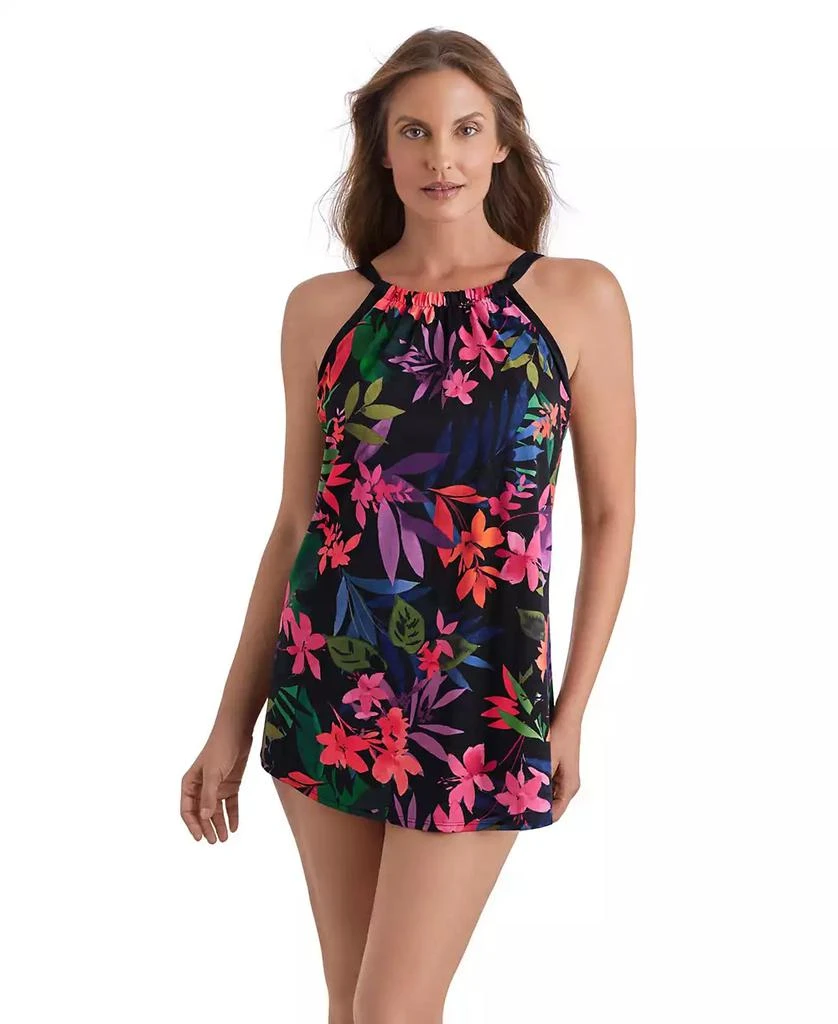 ShapeSolver Sport by Mimi Flamingo Women's Halter Neck Swimdress 1