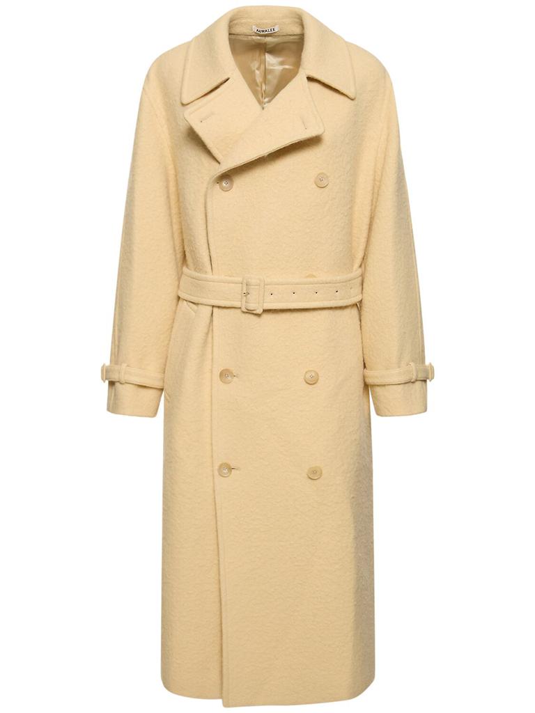 AURALEE Brushed Alpaca & Wool Trench Coat