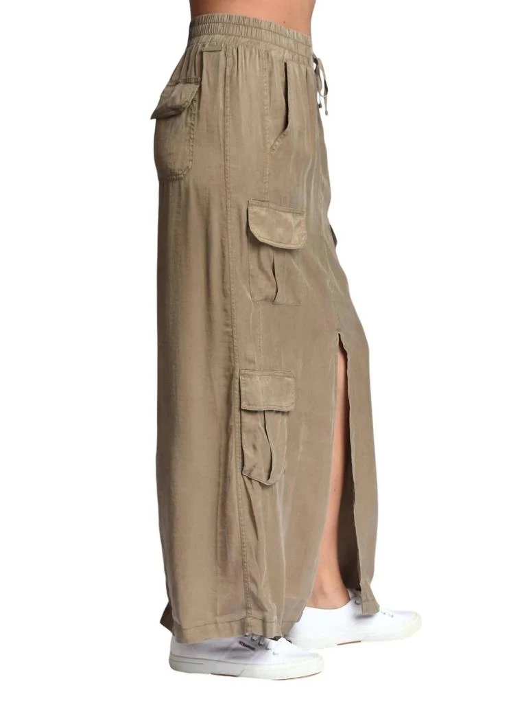 Blanc Noir Phoenix Tencel Cargo Skirt In Burnt Olive 3