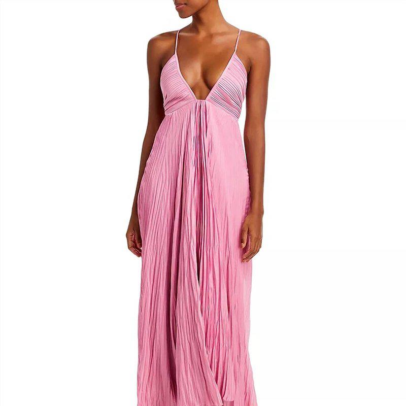 ALC Angelina Satin Pleated Dress