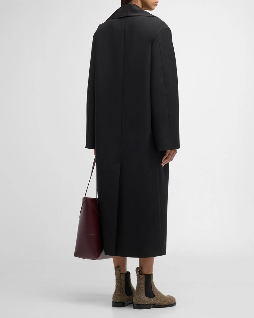 Loewe Satin-Lapel Oversized Tailored Long Coat 6