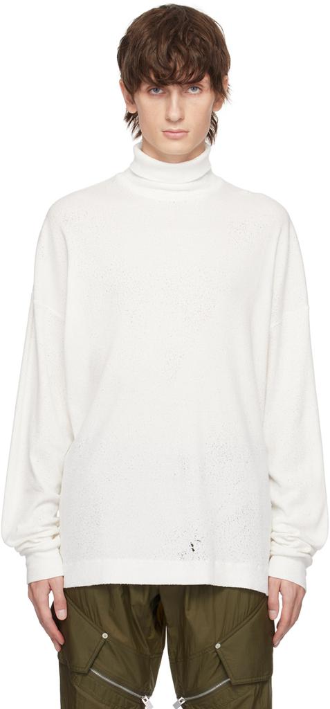 【NON FLOOR】Skin Turtle Sleeve-White ★韓国の人気ブランド★ 1017 ALYX 9SM Sweater with zip - Sweaters - BeyondStyle
