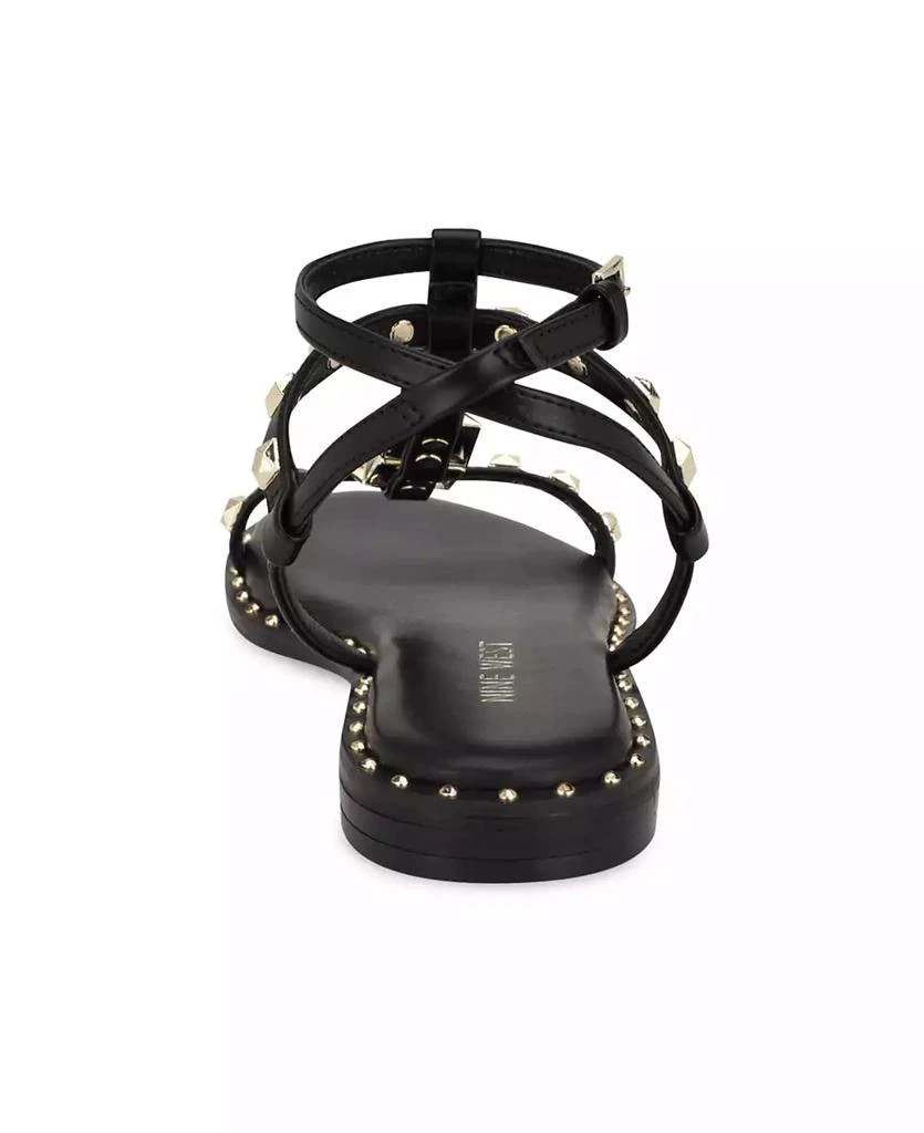 Nine West Women's Marcila Studded Strappy Flat Sandals 3
