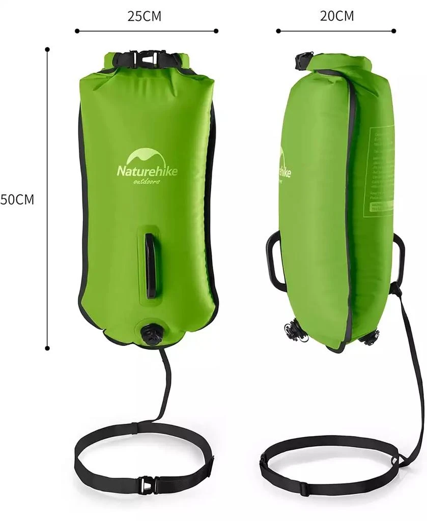 Naturehike 28L Safety Swim Buoy, Ultralight Tow Float 
Dry Bag for Swimming, Kayaking, Snorkeling, Diving, Fishing with Adjustable Waist Belt 3