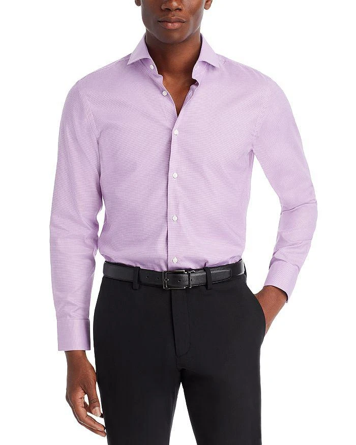 Hugo Boss Cotton Blend Textured Sharp Fit Dress Shirt 1