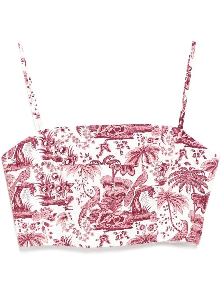 Staud Frederico Tank Top In Bordeaux Toile 4
