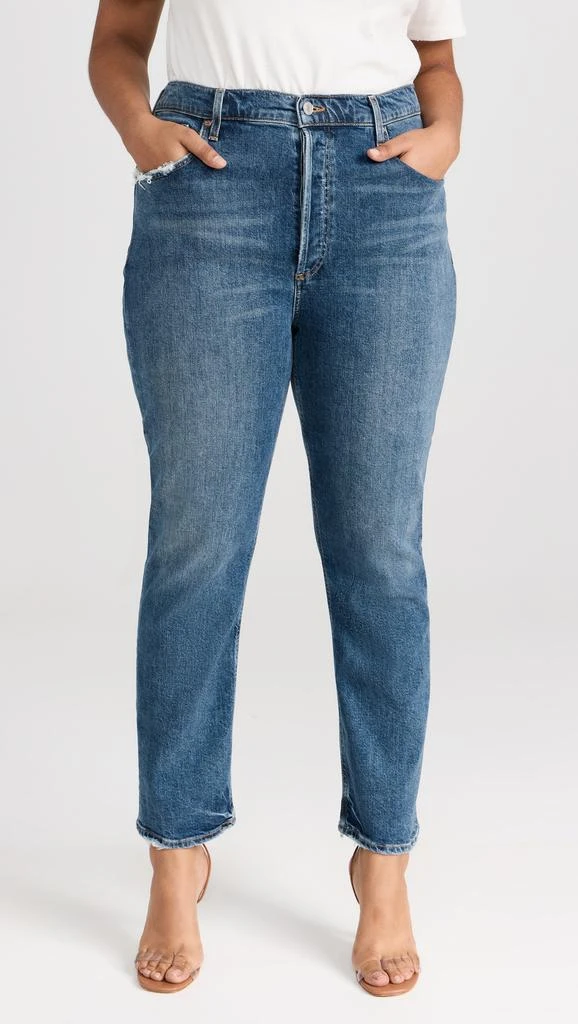 AGOLDE Riley Long: High Rise Straight Jeans 8