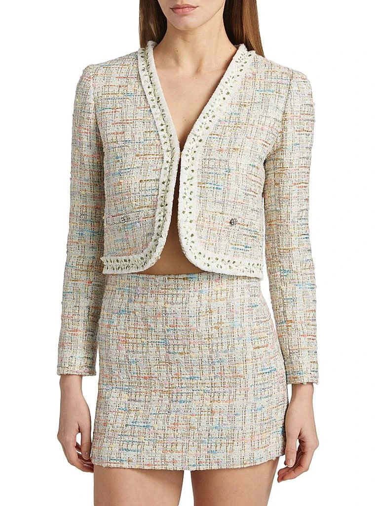 Alice + Olivia Peyton Tweed Cropped Jacket 3