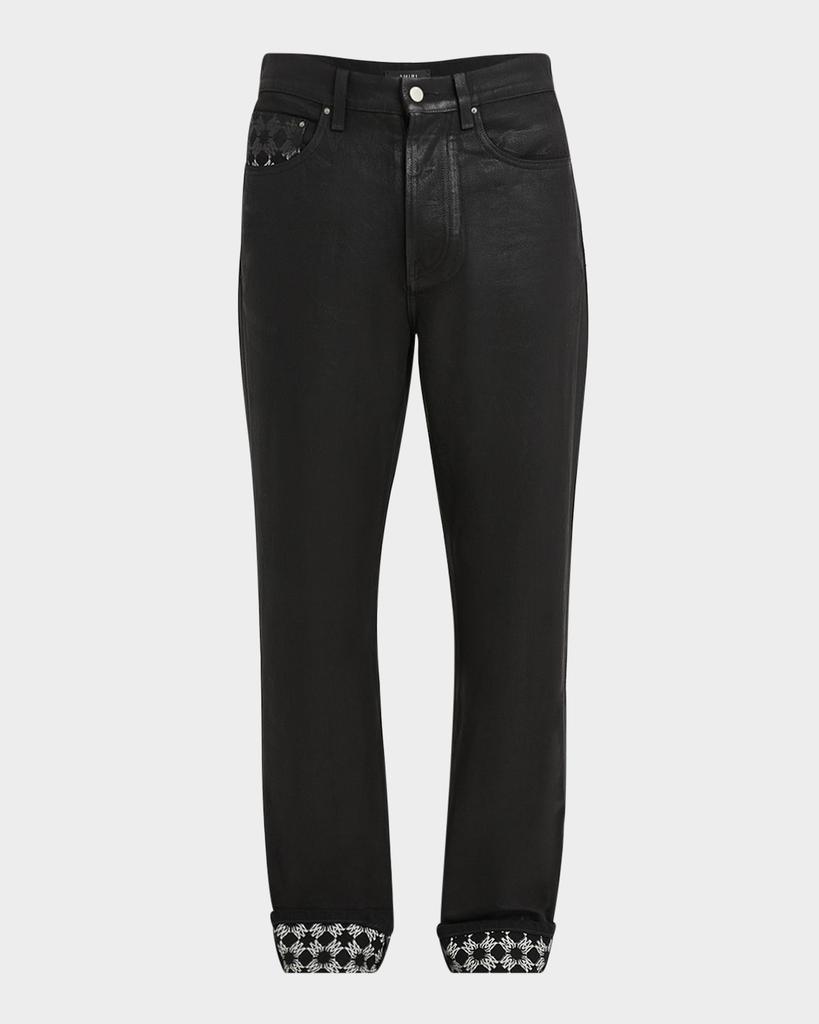 AMIRI Men's Waxed MA Quad Straight-Leg Jeans