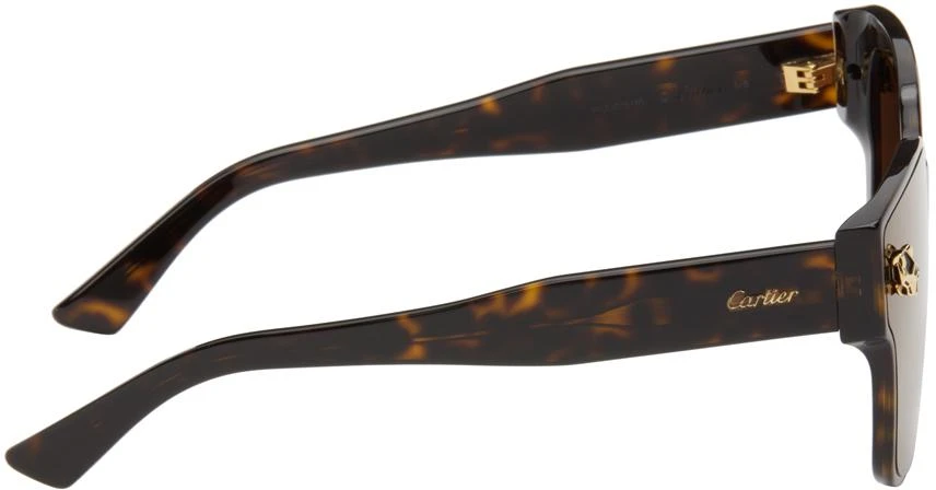 Cartier Brown & Black Panthère Wayfarer Acetate Sunglasses 2
